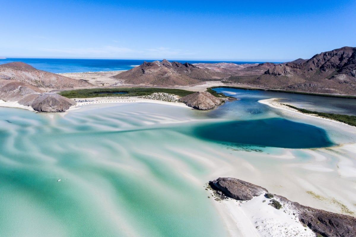 Aerial view of Playa Balandra