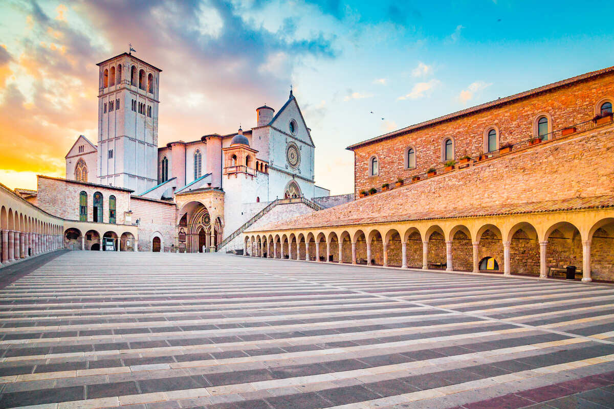 Basilica Of St Francis In Assisi, Italy